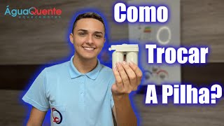 Como trocar as pilhas de um aquecedor analógico [upl. by Adlei]