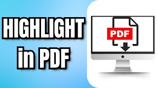 How to HIGHLIGHT in PDF in LAPTOP [upl. by Honeyman268]