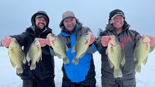 Slab Crappie Remote Ice Fishing Adventure  LOTW [upl. by Keverian226]