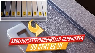 Arbeitsplatte Laminatboden Parkett und Vinylboden reparieren Hartwachs Furniture Repair Kit Wood [upl. by Anailli928]