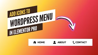 How to add icon to menu items in Elementor Pro WordPress [upl. by Justinn579]