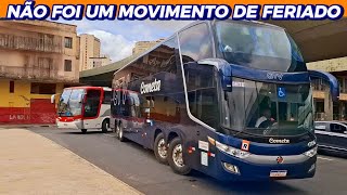 Feriado com cara de Sábado Movimentação de Ônibus na Rodoviária de BH [upl. by Hajidahk]