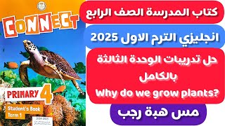 شرح و حل الوحدة الثالثة بالكامل كتاب المدرسة انجليزى رابعة ابتدائى الترم الاول 2025 [upl. by Nahsyar]