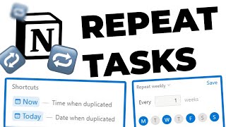 Create Recurring Tasks in Notion 🔁✅ EASY Method [upl. by Obaza416]