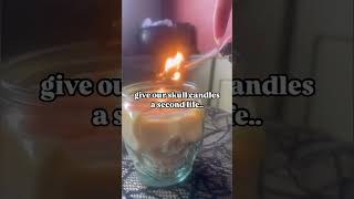 Burn candle remove remaining wax use as drinking cup add our wide mouth bamboo lid amp straw and [upl. by Imik653]