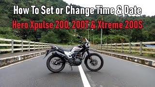 How To SetChange Time amp Date  Hero Xpulse 200 200T amp Xtreme 200S  DIY [upl. by Doralin]