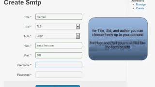 Setting SMTP in Hotmail [upl. by Denn]