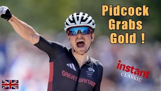 TOM PIDCOCK GRABS GOLD  Mens Cycling MTB XC  Paris 2024 Olympics  Paris2024 [upl. by Misaq]