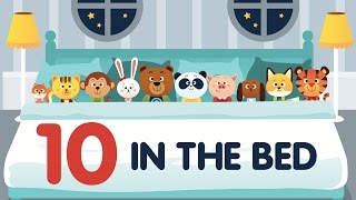 Ten in the Bed aka Roll Over • Nursery Rhyme with Lyrics • Animated Counting Song for Kids [upl. by Nnaid]