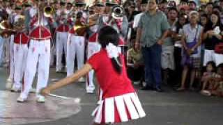 Majorette exebhition in Sto Nino feast in Muntinlupapart 3 [upl. by Srini]