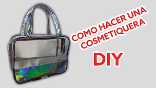 Aprende a hacer una cosmetiquera de hule cristal paso a paso [upl. by Reuben]