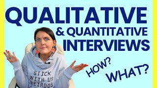 Qualitative and quantitative interviews  A PhD student guide on what they are amp how they differ [upl. by Novi724]