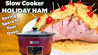 SLOW COOKER Holiday Ham  Takes No Space in Oven [upl. by Reube36]