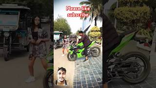 Lady reaction bike 🥰🥰automobile rider bike reactionlady shortsviral short [upl. by Siskind]