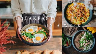 131 A Week Cooking Breakfast around the World  Pho Menemen Churros Cheese bread… [upl. by Jo-Anne]