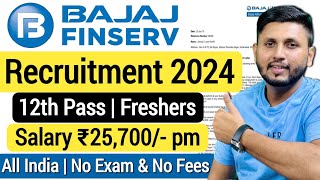 Bajaj Finserv Job Vacancy 2024  Freshers Job  Bajaj Finance Recruitment  Bajaj Finance Jobs 2024 [upl. by Anwahsak]