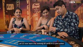 Learn To Play  3 Card Poker  Deltin Casinos [upl. by Quartus697]