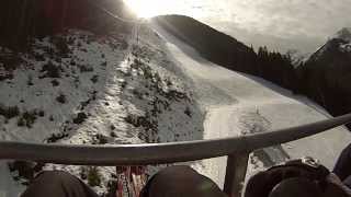 Bansko Chair Lift Banderitza January 2014 [upl. by Milman]