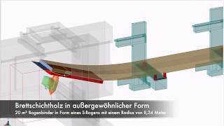 Brettschichtholz in außergewöhnlicher Form [upl. by Yadnus]