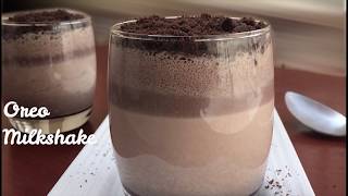 Oreo Milkshake  Just 3 Ingredients  Super Delicious Layered Oreo Milkshake  in 2 Minutes [upl. by Ludwog]