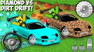 How to do DIAMOND vs DIRT DRIFT in Minecraft  TOYOTA SUPRA DRIFT CAR [upl. by Reckford]