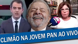 JORNALISTA DA JOVEM PAN CORTA COLEGA NO AR  TENTOU CRITICAR LULA AO VIVO [upl. by Namyl]