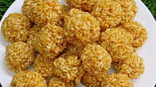 মুচমুচে মুড়ির মোয়া বানানোর সঠিক নিয়ম  Murir Moa Recipe  Shine N Bake [upl. by Yesdnyl]