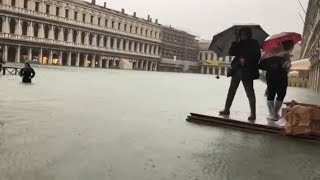 Meanwhile its quotAcqua Altaquot in Piazza San Marco Venice Oct 29 2018 [upl. by Irrabaj]