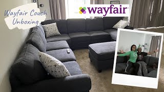 WAYFAIR COUCH UNBOXING AND REVIEW [upl. by Meyer]