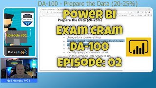 Power BI Training  DA100 Exam Cram  Episode 02 [upl. by Komsa]