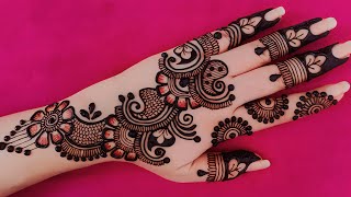 Karwa chauth mehndi design  Simple Henna design  Mehndi designs  Cone designs  Mehandi design [upl. by Nazay]