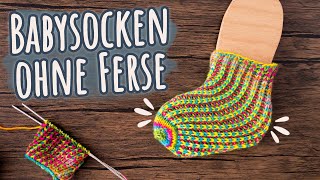 Geniale Patentsocke ohne Ferse stricken  für Babys [upl. by Clovah806]