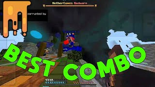 My best combo in NG BEDWARS 🔥MCPE NETHERGAMES BEDWARS [upl. by Emelina]