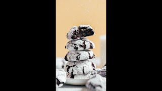 GlutenFree Chocolate Crinkle Cookies Vegan  Minimalist Baker Recipes [upl. by Ecirrehs]