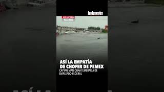 Puso en riesgo pipa de Pemex a varios automovilistas en medio de inundación en Veracruz veracruz [upl. by Keegan]