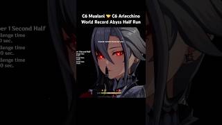 C6 Mualani  C6 Arlecchino World Record Abyss Half Speedrun hoyocreators mualani arlecchino [upl. by Tnecniv9]