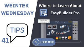 41 Where to learn about Weinteks EasyBuilder Pro [upl. by Amairam]