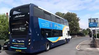 STAGECOACH BUS ROUTE 700 DEPARTING FERRING STREET FERRING WORTHING [upl. by Ji]