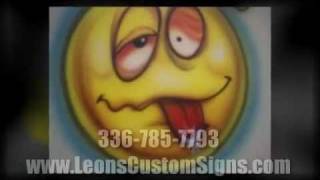 Airbrush artist Winston SalemLeons Custom Signs Winston Salem [upl. by Aicineohp]