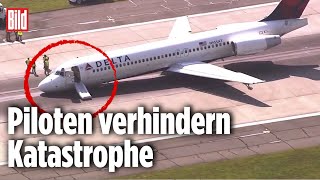 Passagier filmt Bruchlandung Flugzeug landet OHNE vorderes Fahrwerk [upl. by Rosemari685]