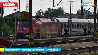 MOGILNO Alarm bombowy w pociągu  28062017r [upl. by Hooge]