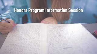 Honors Program Information Session [upl. by Mannie]