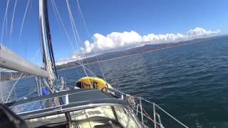 Sailing California Sausalito to Half Moon Bay solo Oct 1 2015 [upl. by Anaujait260]