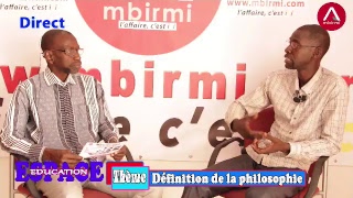 Définition de la philosophie M Oumar DIOP prof de Philo invité de quotESPACE ÉDUCATIONquot [upl. by Eenat]