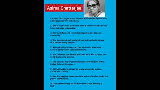 10 lines on Asima Chatterjee ashimachatterjee shorts [upl. by Swor]