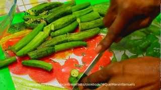 How to prepare and cook Okra and CodfishSaltfish [upl. by Laurette886]