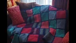 Crochet Basket Weave Blanket RH [upl. by Yerfej]