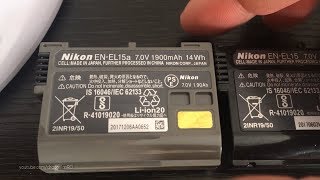 Nikon ENEL15a Battery Test if Genuine [upl. by Lexis]