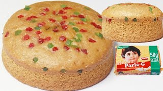 सिर्फ 20 रुपये में पारले जी बिस्किट से केक कढ़ाई में  Easy Eggless Biscuit CakeParle G Cake Recipes [upl. by Cointon59]