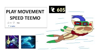 TEEMO WITH THE NEW COSMIC DRIVE GIVES HIM SPEED TO RUN AROUND STRATEGY [upl. by Neyuq]